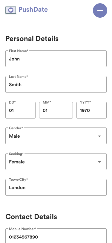 Example Registration
